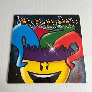 Have a Day Retro 2010 Smiley Faces Collection Wall Art 12 Month Calendar Sealed